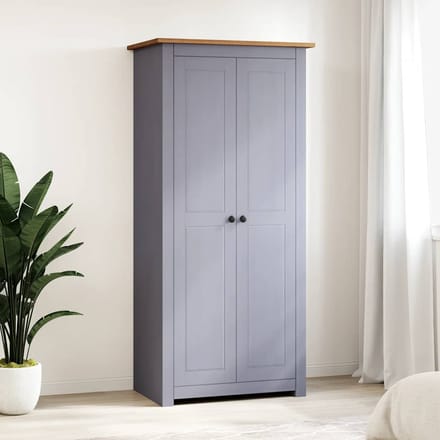 vidaXL - Kledingkast - Panama - Range - 80x50x171,5cm - massief - grenenhout - grijs
