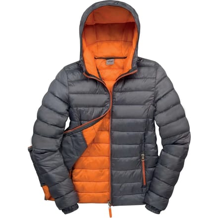 Result Women´s Snow Bird Hooded Jacket RT194F - GREY/ORANGE - XL