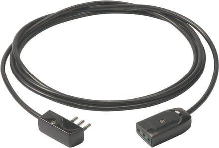 Verlengsnoer 5 meter met platte stekker - 3G0.75 zwart