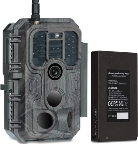 Wildcamera met Nachtzicht - Buitencamera voor Buiten - Waterdicht - Wifi - 4K