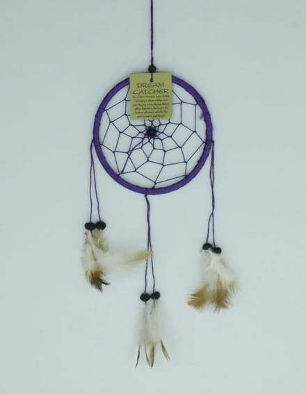 Dromenvanger / Dreamcatcher Ø12cm zonder kleintjes  - paars