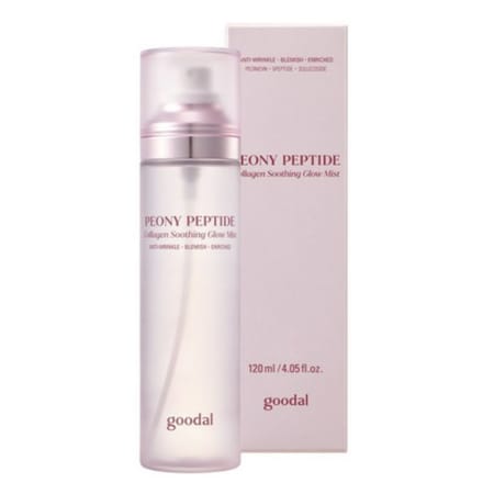 Goodal Brume Glow Peony Peptide Collagène 120ml | Brume Visage Hydratante Éclat | 1 Pièce white