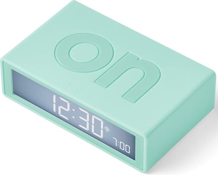 Lexon Flip Classic digitale omkeerbare wekker ON OFF - mint groen