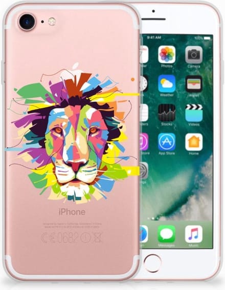 iPhone SE 2022 | SE 2020 | 8 | 7 Telefoonhoesje met Naam Lion Color