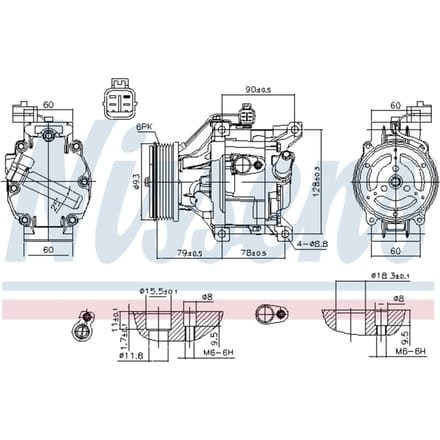 Compressor airconditioning NISSENS 890036