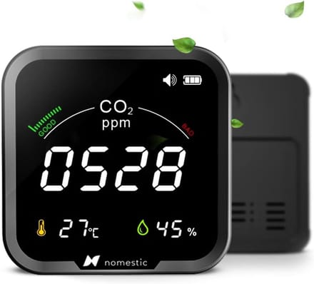 CO2 Meter met Hygrometer en Thermometer - Draagbare Luchtkwaliteit Tester met NDIR Sensor