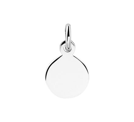 Zilver Gerhodineerde Graveerhanger rond 1333354