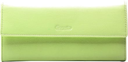 Esquire Leren Portemonnee Viktoria Ladies Long Wallet Lime Lichtgroen