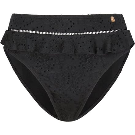 Beachlife Black Embroidery High Waist bikinibroekje - Maat 36