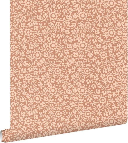 ESTAhome behang bloemetjes licht terracotta - 50 x 900 cm - 131670