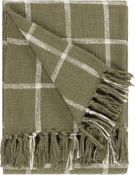 Geruite plaid met franjes voor een moderne uitstraling