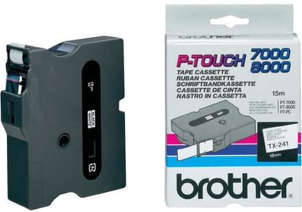 Brother TX-241 Zwart op wit TX labelprinter-tape