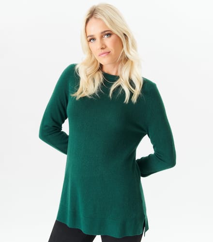 Fijngebreide oversized trui met ronde hals