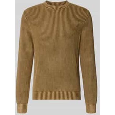 Gebreide pullover met geribde boorden