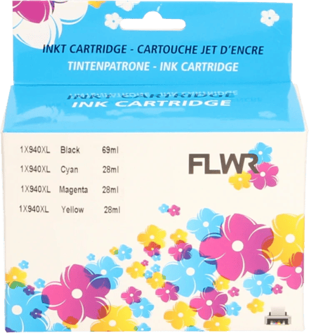 FLWR - Cartridges / HP 940XL Multi-Pack / zwart en kleur / Geschikt voor HP