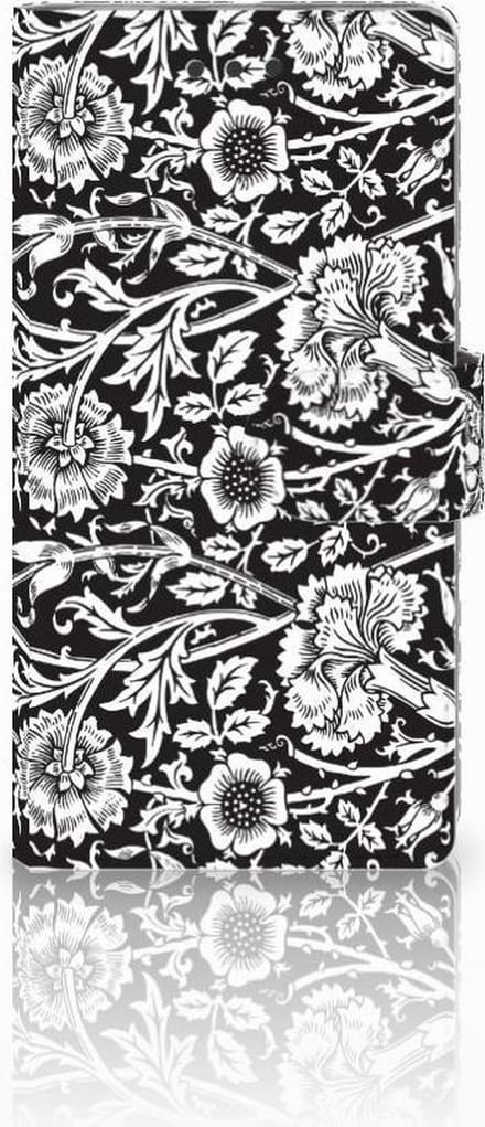 Huawei Ascend P8 Lite Hoesje Black Flowers