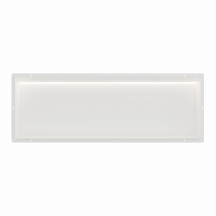 Mat wit RVS Inbouwnis 30x90x7cm met tegelflens en RGB verlichting