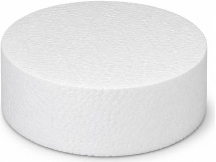 Piepschuim vormen - cirkel - 1x - D12,5 x 4 cm - styropor hobby / DIY vorm - basis knutselfiguren