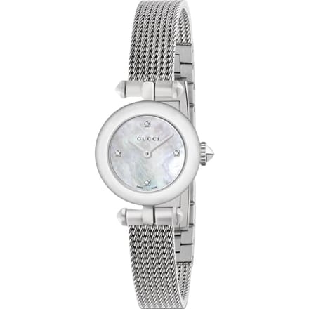 Gucci YA141512 Moeder van Parel Diamond Dot Dial dames horloge