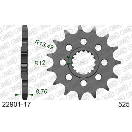 Tandwiel Afam 525 17 dents