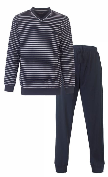 Paul Hopkins Heren Pyjama - Gestreept Dessin - Blauw - Maat S