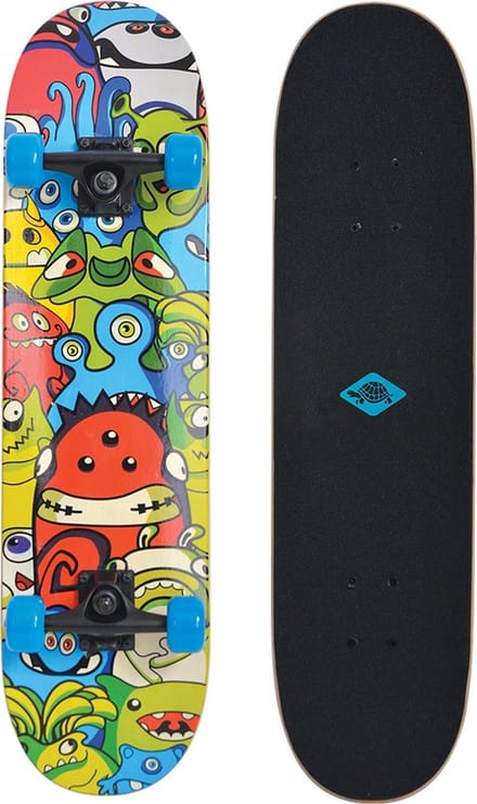 Schildkrot Skateboard - groen/blauw/rood/zwart