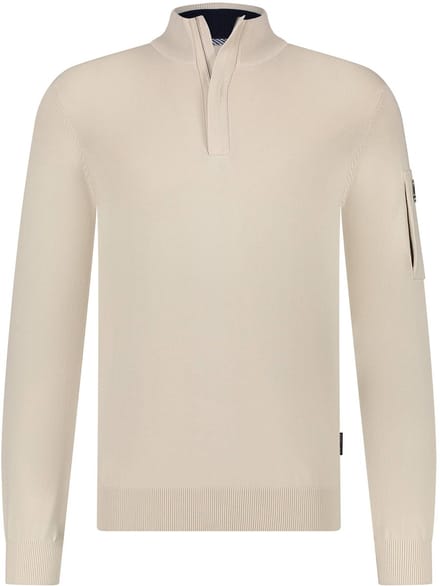 State Of Art Half Zip Trui Zand - Maat XL - Heren