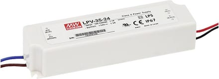 Mean Well LPV-35-12 LED-transformator Constante spanning 36 W 0 - 3 A 12 V/DC Niet dimbaar, Overbelastingsbescherming 1