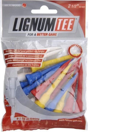 Lignum golftee -  62mm - kleurmix