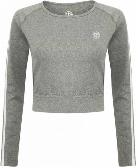 Gold's Gym Ladies Cropped Sweater - Grey Marl - XS