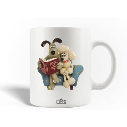 Mug en Céramique - MANIACASE - Fluffles et Gromit - 30cl - Blanc - Compatible lave-vaisselle