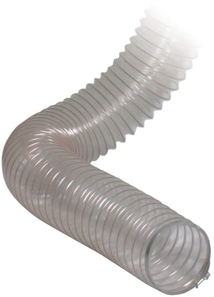 Flexibele Slang - Spiraalslang Stofzuiger - Werkplaats Afzuiging - Duurzaam Polyurethaan - 80mm x 2.5 Meter - Transparant