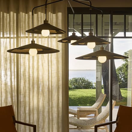 MARKET SET Hanglamp Sonia Laudet, kaki, 5-lamps, E27