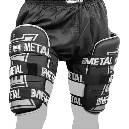 Paar dijbeenbeschermers Metal Boxe