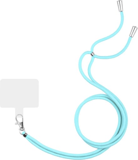 Peachy Telefoonkoord Multifunctioneel Verstelbaar met Patch - Blauw