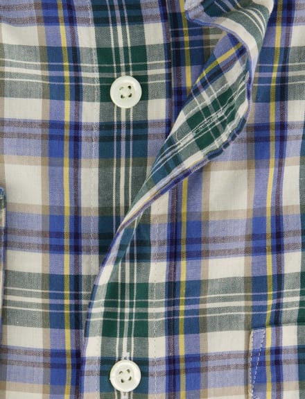 Casual overhemd Gant Regular Fit blauw groen geruit