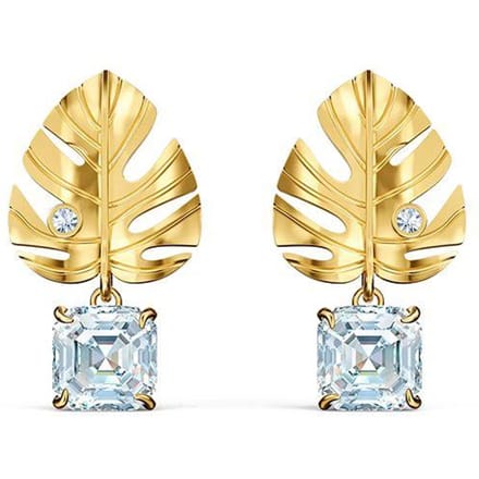 Swarovski Tropische Zomer Blad Oorbellen Dames oorbellen Goud 5519253 Box (Random Color) beige