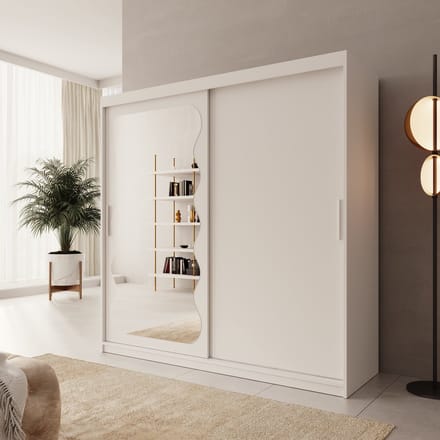 Meubella - Sentoji - Kledingkast - Wit - 200x62x200 cm
