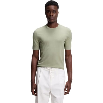 slim fit T-shirt van fijngebreid model 'SAN CARL-CV'