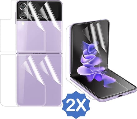 Screenprotector geschikt voor Samsung Galaxy Z Flip 3 - Screen Protector - 2 Stuks