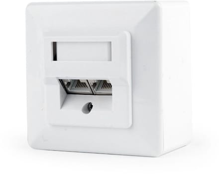 Cablexpert STP CAT6 Opbouwdoos - 2x RJ45 - Wit