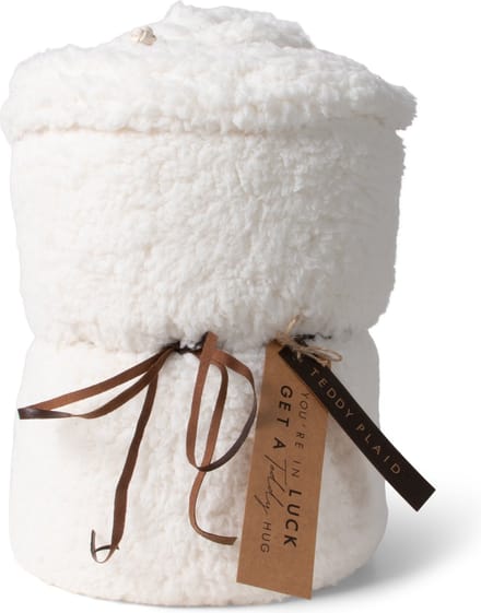 SENZA Teddy plaid - Deken - Hoogpolig - Anti-allergisch - Wit - 160 x 120 cm