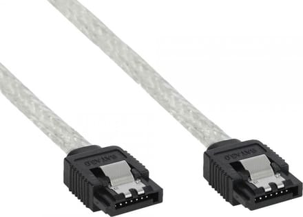 SATA datakabel - rond - SATA600 - 6 Gbit/s / transparant - 0,50 meter