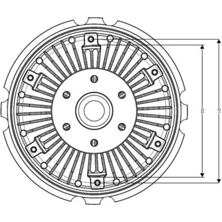 Koppeling, radiatorventilator NRF 49551