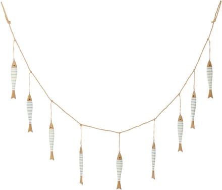 J-Line slinger Vis - hout - naturel/blauw