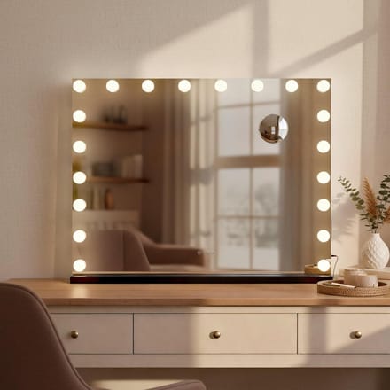 Dimbare LED Make-up Spiegel met 10x Vergroting en 3 Lichtstanden