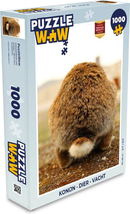 Puzzel Konijn - Dier - Vacht - Legpuzzel - Puzzel 1000 stukjes volwassenen