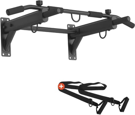 QORA® Pull Up Bar - Wasstrips - Pull Up Station - Zwart - 100cm x 100cm x 27cm