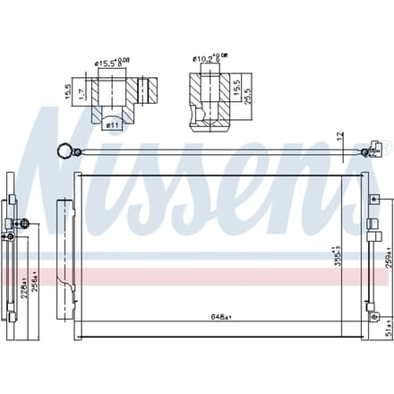 Condensator, airconditioning NISSENS 941064