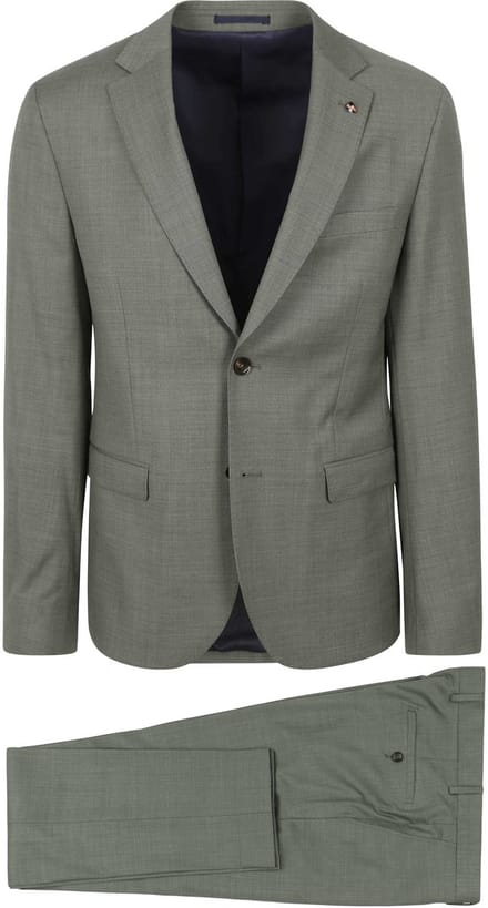 Colbert Suitable Strato Toulon Kostuum Wol Groen